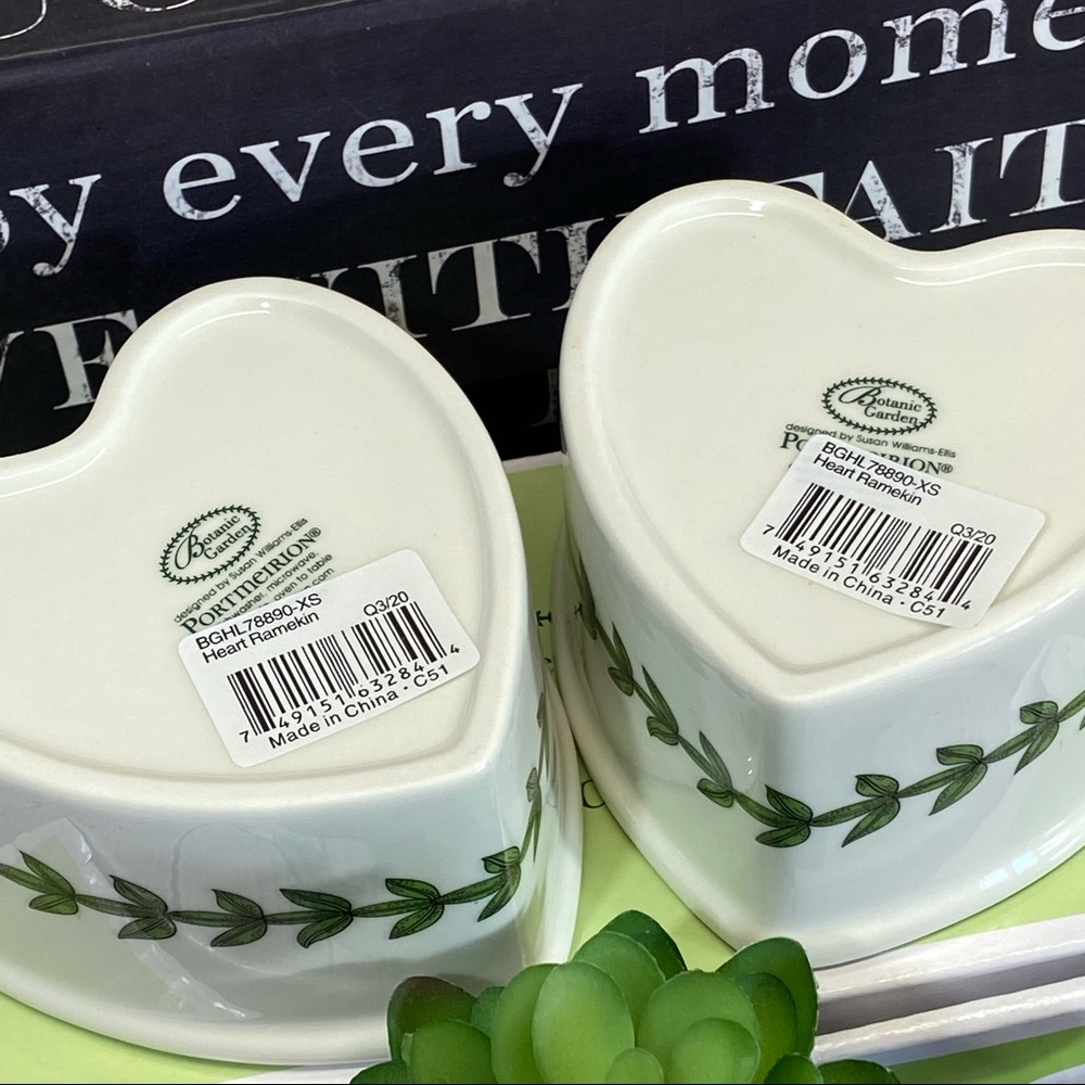 PORTMEIRION Botanic Garden Decorative Heart Ramekin Set-NIB-🔥FINAL PRICE🔥 - Picture 4 of 14